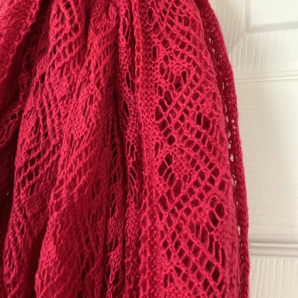 G.H. Bass & Co Pink Open Knit Cozy Infinity Scarf